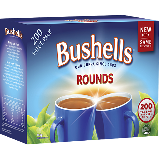 BUSHELLS TEA BAGS ROUNDS 200'S