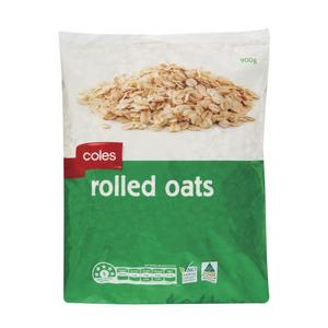 COLES ROLLED OATS 900G