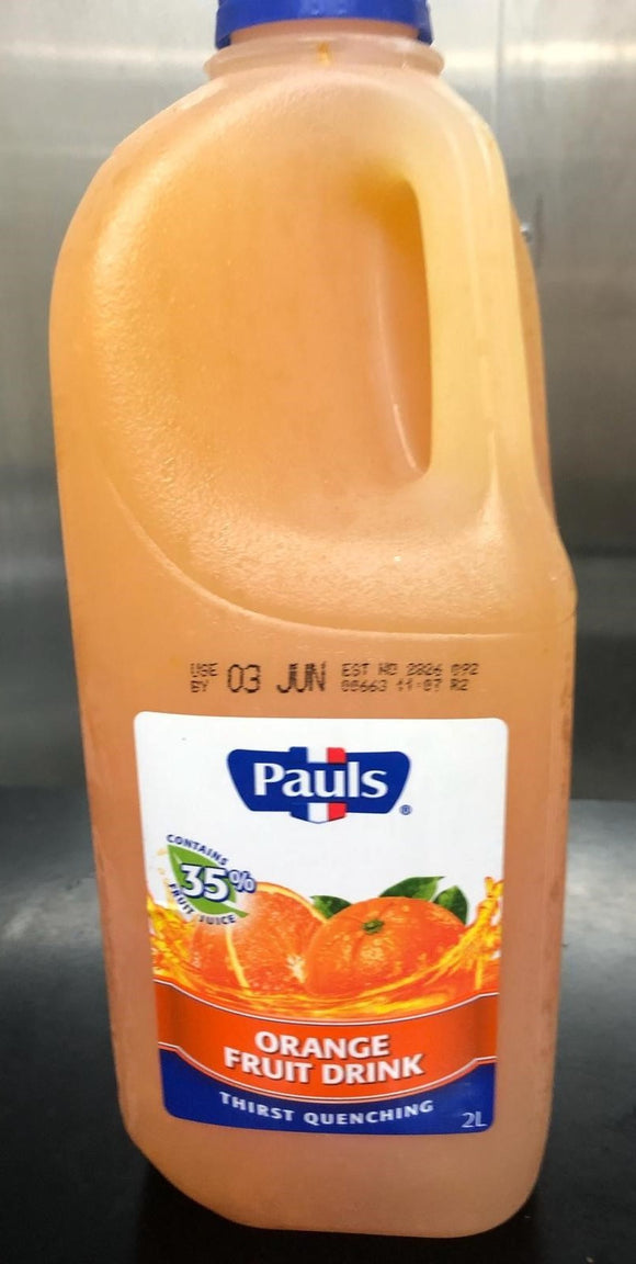 PAULS 35% FRUIT DRINK ORANGE 2LT
