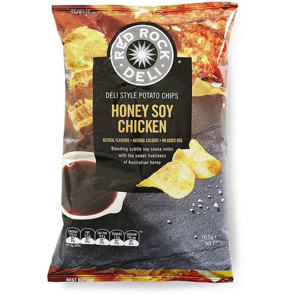 RED ROCK DELI POTATO CHIPS - HONEY SOY CHICKEN FLAVOUR